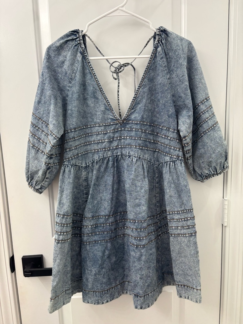 Free people sweet surrender denim mini dress xs